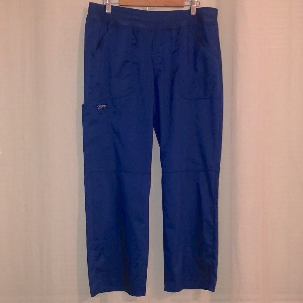 Cherokee LP Royal Blue Scrub Pants Comfortable Yoga Waistband